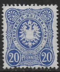 ドイツ帝国切手 1875 MI 34 MNH F/VF CAT 価値 4000