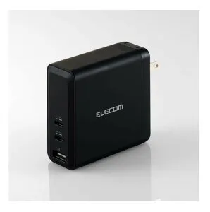 【新品/取寄品】ノートPC向けACアダプター/USB PD対応/140W/USB-Cx2/USB-Ax1/スイングプラグ/ブラック ACDC-PD96140BK