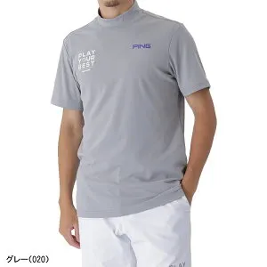 【お買い物マラソン！店内全品P5倍以上！24日 20：00～25日 23：59まで】 ピン ゴルフ 半袖 ハイネックシャツ サライテック メンズ EARLY AUTUMN 621-5267700 ゴルフウェア アパレル PING GOLF 2025年秋冬モ