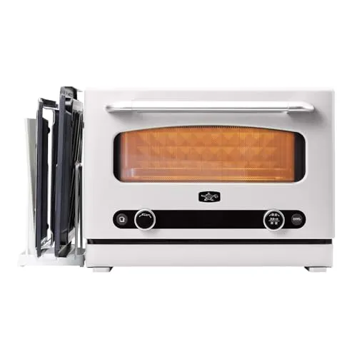 【セット品】Aladdin(アラジン) グラファイトオーブンレンジ 22L フラットテーブル トースト機能付き グリル機能付き 簡単お手入れ 赤外線センサー レシピブック付き ホワイト AEM-G14A(W) + トレイスタンド レシピブックスタンド シリ