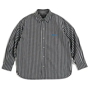 シャツ Deviluse デビルユース Stripe L/S Shirts Black Light Blue 長袖シャツ メンズ レディース