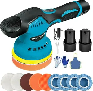 【2024強化版】ポリッシャー 充電式ポリッシャー 電動ポリッシャー 12V ダブルアクション 8段階変速 125mm コードレス ポリッシャー 大容量バッテリ一2個搭載 コードレスポリッシャー ポリッシ