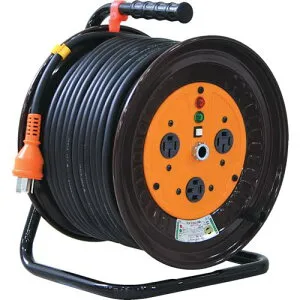 ■NICHIDO 電工ドラム 三相200V一般型ドラム 50m アース付〔品番:NDNE35020A〕【7306903:0】[法人・事業所限定][直送元][店頭受取不可]