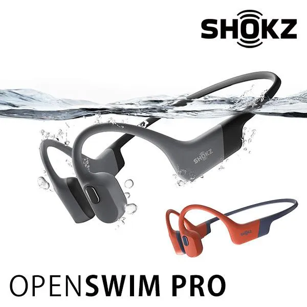 Shokz OpenSwim Pro ショックス オープンスイムプロ ワイヤレスイヤホン 骨伝導イヤホン 骨伝導イヤフォン 32GBストレージ 水泳 プール 自転車/海外×