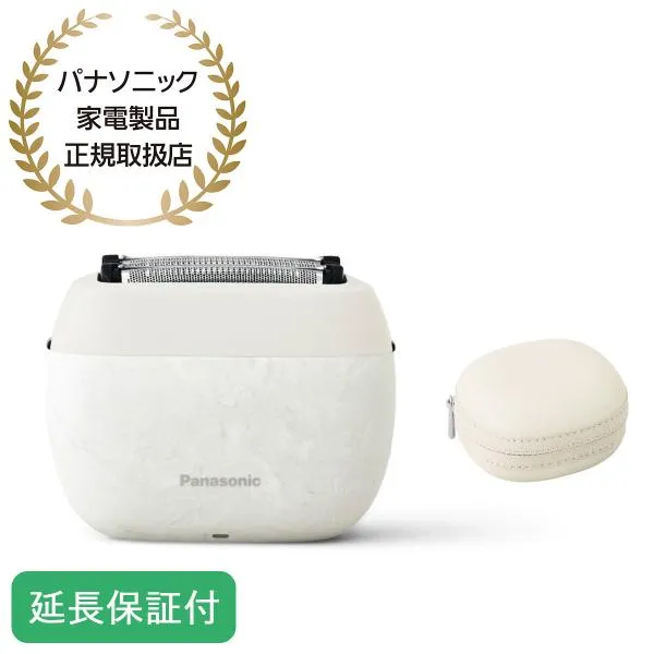 【5年保証付】 パナソニック ラムダッシュ マーブルホワイト パームイン メンズシェーバー 5枚刃 コンパクト お風呂剃り可 携帯用シェーバー ES-PV6A-W