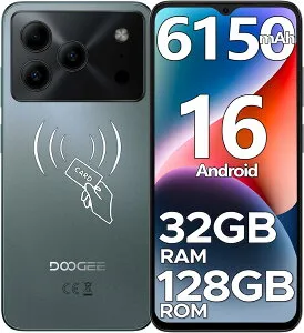 【限定4000円OFF】Android16 スマホ DOOGEE NOTE56PRO AI機能 6.56インチ 90Hz 32GB RAM+128GB ROM+2TB拡張対応 SIMフリー 4G LTE 8コア スマートフォン本体 6150mAhバッテリー 顔認証 Widevine L1 Netflix 1080P対応 NFC機能 デ