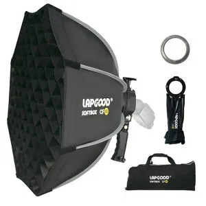 ソフトボックス八角形60cm、S型スタンド付きハンドヘルド折りたたみソフトボックス、ハニカムメッシュ、Bowensスタンド対応V850IIV850IIIV