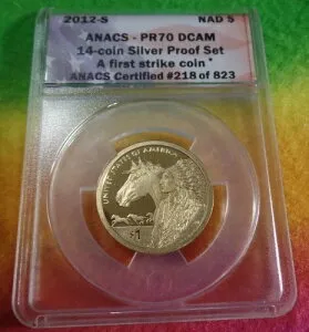 2012-S サカガウィア/ネイティブアメリカン 1ドル硬貨 ANACS PR70DCAM ファーストストライク