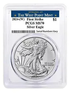 2024年 (W) 1ドル アメリカン シルバー イーグル PCGS MS70 FS ウェストポイント ラベル