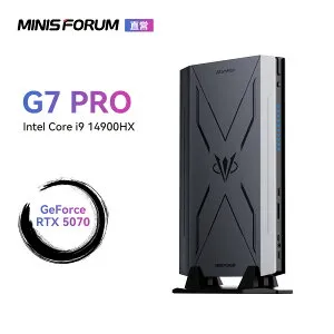 【★新品20％クーポン】MINISFORUM G7 Pro ミニPC 、Intel Core i9 14900HX、GeForce RTX 5070、 DDR5-5600 32GB+1TB PCIe4.0 SSD 、RJ45 2.5Gbps/Wi-Fi 7 /BlueTooth 5.4/HDMI 2.1/USB4 2画面出力対応 高性能パソコン