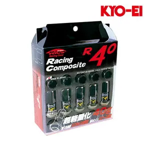 NV100クリッパーリオ ホイールナット DR64W M12xP1.25 テーパー座用 レーシングコンポジットR40 ブラック 17HEX ナット20個入 KYO-EI(協永産業) RC-03K