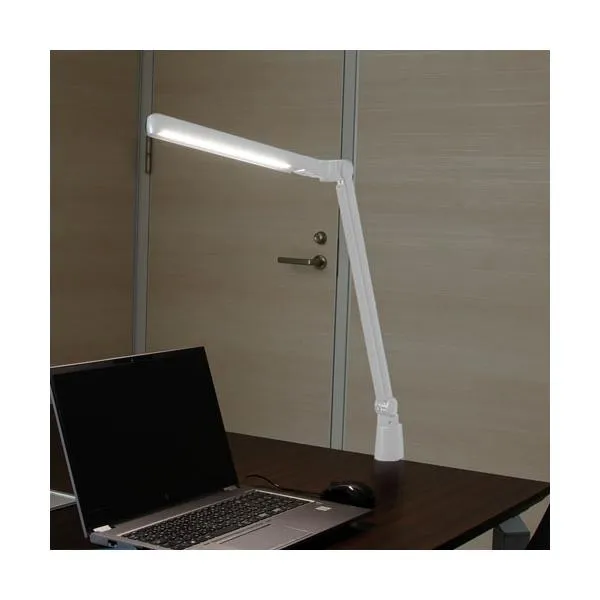ジェントス GENTOS ルミサス 高演色クランプ式折りたたみデスクライト ホワイト DK-R115WH