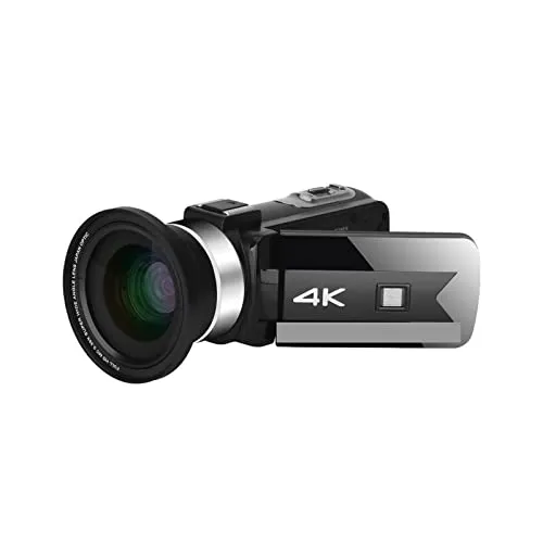 デジタルカメラ 56MP ビデオ カメラ 4 18K Vlog ビデオカメラ ライブ ストリーム ウェブカメラ ナイト ビジョン 16X ズーム写真デジタル レコーダー 初心者向けギフト(64G SD Card,With Lens-01)