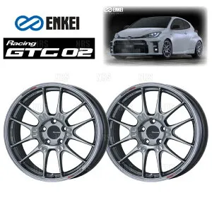 ENKEI エンケイ GTC02 (HS ハイパーシルバー/リアフェイス) 7.5J x 17インチ +38 PCD100 4穴 2本セット (GTC02-D006-HS-2S