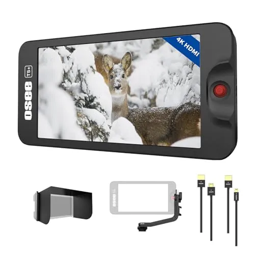 【PSE認証取得】OSEE T5+ 5.5 インチ カメラモニター ビデオモニター 1000nits 3D LUTのサポートIPS FHD 1920x1080 4K HDMI 出力/入力 信号 一眼レフカメラ用