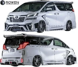 【M's】トヨタ 30系 前期 ヴェルファイア RR Zグレード (2015.1-2017.12) ROWEN バンパータイプ フルキット 10点／／FRP+ABS ロェン ロウェン ローウェン ローエン エアロ フルエアロ エアロセット エア