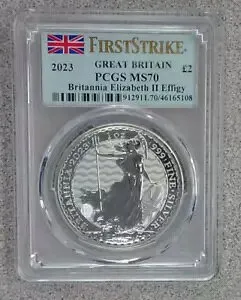 2023年 イギリス .999シルバー ブリタニア PCGS MS70 ファーストストライク