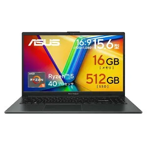 4/24新発売 ASUS ノートパソコン ASUS Vivobook Go 15 E1504FA 15.6インチ AMD Ryzen 5 40 メモリ16GB SSD 512GB Windows 11 バッテリー駆動 14.7時間 重量 1.63kg Wi-Fi 6E Webカメラ内蔵 ミックスブラック E1504FA-R5165BW6