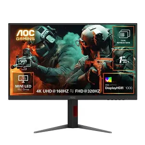 U27G4XM/11 AOC [ゲーミング液晶ディスプレイ 27型/3840×2160/HDMI、DisplayPort/ブラック/スピーカー：なし/160/320Hz]