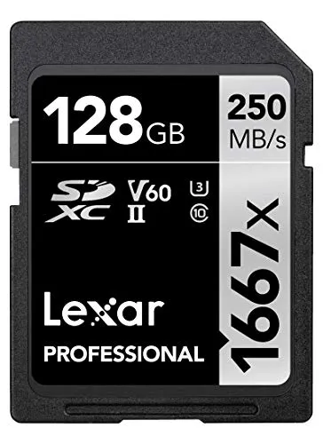 Original Lexar 1667x V60 250MB/s Flash Memory sd cards 64GB 128GB 256GB UHS-II U3 Card high speed SDXC For 3D 4K HD video 128GB