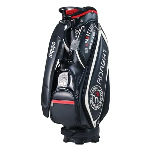 [アダバット] ゴルフ キャディバッグ カート型 5分割 9型 47インチ メンズ ABC437 スポーツ 軽量 ブラック