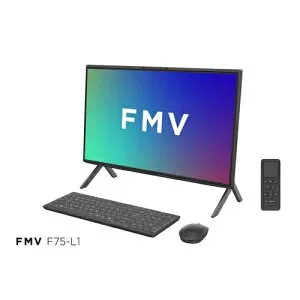 【長期保証付】富士通 FUJITSU FMV Desktop F FMVF75L1BA 23.8型 Win11Home Ryzen 7 メモリ16GB SSD512GB Officeオプション付 デスクトップパソコン ブラック F75-L1 FMVF75L1BA