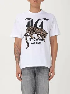 ジャスト カヴァリ JUST CAVALLI Tシャツ メンズ ホワイト T-shirts 77OAHA02CJ718 関税 送料無料 2024AW gi