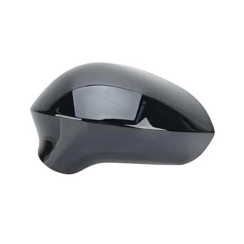 サイドミラーハウジング 適合するシート に適合するイビサ 6J MK4 2008-2012 2013 2014 2015 2016 2017バックミラーカバーキャップ光沢のある黒カーアクセサリー 車のドアバックミラーカバー(1pc left black)