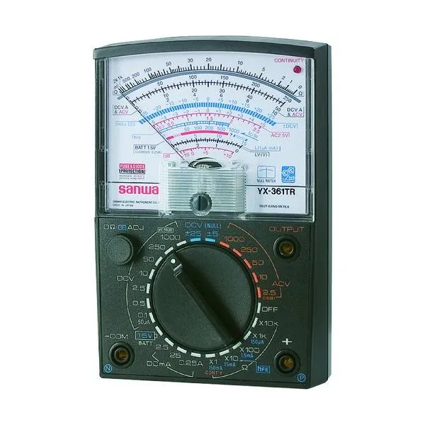 三和電気計器 アナログマルチテスタ YX-361TR 1000V測定可能