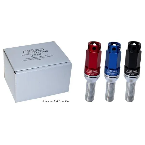 ボルト ZS44 20個入セット(16pcs＋ロック4pcs) M14XP1.5 ブルー 取付座60° 首下長さ28 全長84 ZS44-3028U KYO-EI キックス レデューラレーシング