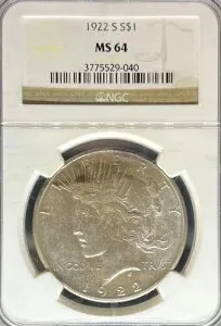 1922-S ピースダラー MS64 NGC (#PA3775529040)