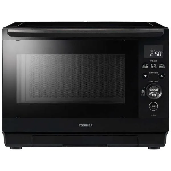 東芝 TOSHIBA 過熱水蒸気オーブンレンジ 26L フラット 石窯ドーム ワイド＆コンパクト ブラック ER-D90B-K
