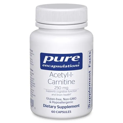 Pure Encapsulations - Acetyl-l-Carnitine 250 mg - Hypoallergenic Supplement to Promote Memory and Attention - 60 Capsules
