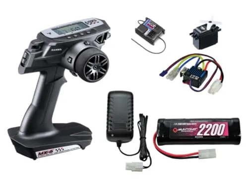 SANWA MX-6 EP START SET RX-391W/BL-SIGMA/SRM-102Z 電動RCカー用 プロポセット 防水仕様受信機 ＋ スタンダードサーボ ＋ ブラシモーター専用バック付きESC ＋ オートカット式急速充電器 ＋ 走行用バッテ