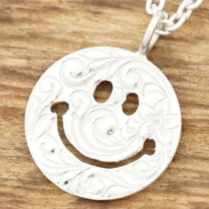 スマイル コイン ネックレス メンズ レディースシルバー 925 ニコちゃんリバーシブル 表裏ハワイアン ジュエリーアメカジ サーフ ネイティブファッション ブランド おしゃれGOTHIC GN-301【ギフ