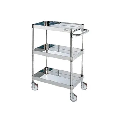 サカエ ステンレスCSパールワゴン H880mm 棚板3段 幅600×奥行400×高さ880mm CSP4-6083NU