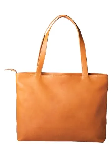 [Hallelujah] 栃木レザー トートバッグ 本革 大容量 キャメル 茶色 メンズ レディース 無地 a4 鞄 革 レザー 牛革 ビジネス 通勤 大きめ カジュアル ブランド (Camel)