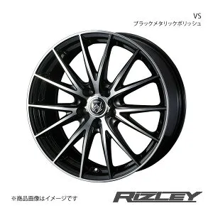 RiZLEY/VS クラウン 220/H20系 FR 4ポットキャリパー除く アルミホイール1本【17×7.0J 5-114.3 INSET40 ブラックメタリックポリッシュ】0039426