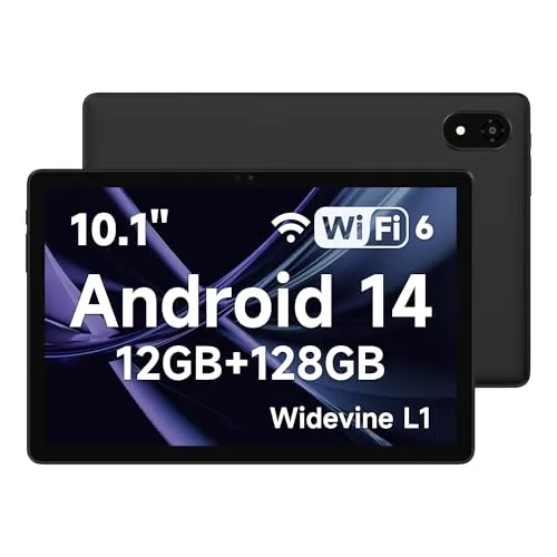 ALLDOCUBE iPlay 60S タブレット 10インチ 8コアCPU Android 14 タブレット Widevine L1 Netflix対応 12GB(4+8仮想)+128GB+1TB拡張 6200mAh デュアルスピーカー WiFi 6モデ