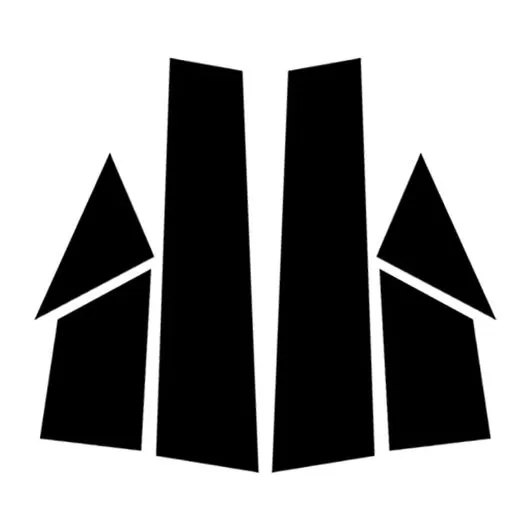 6ピース 光沢ブラック ピラー ポスト カバー 適用: フィアット/FIAT 500 2010 2011 2012 2013 2014-2020 ドア ウインドウ ピアノブラック SR-BB-4297