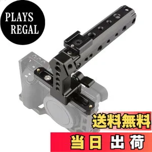 【送料無料】CAMVATE QR チーズハンドル カメラ ハンドル グリップ 100mm NATO レール ネジ穴1/4 3/8 シューマウント付 黒