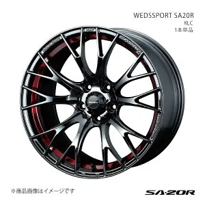 【17インチ 4H100 7.0J +43】アルミホイール1本 カローラアクシオ 160系 15/16インチ車 WedsSport/SA-20R RLC(レッドライトクローム) 0072798