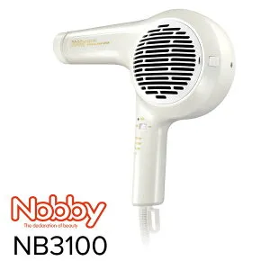 【正規品】Nobby NB3100 マイナスイオン ヘアー ドライヤー ホワイト 1500W 大風速 ハイパワー 日本製 4975302133014 【ヘアドライヤー ノビー ノビィ 業務用 プロ用 プロ仕様 大風量】