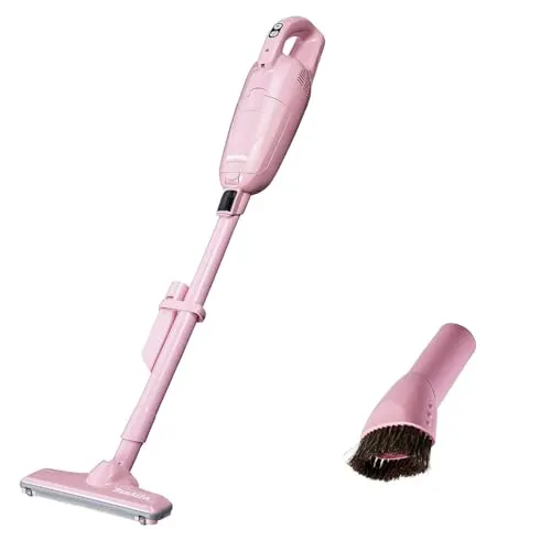 マキタ内蔵バッテリ用 充電式クリーナー CL115FDW＋ラウンドブラシセット（ピンク） SHIBASHO 国内正規品