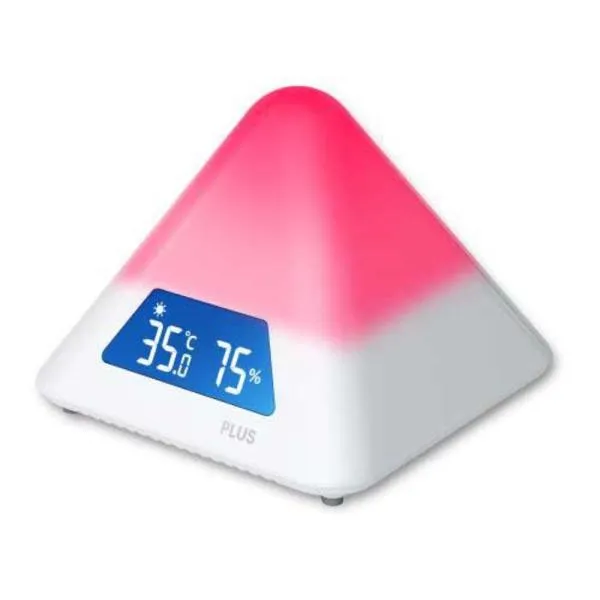 プラス PLUS 温湿度LEDアラーム AT-TH03 |ピラミッド型 熱中症 乾燥 湿温度 文具 文房具 新学期 プラス 新生活