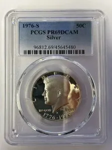 1976-S ケネディ ハーフ ドル PCGS PR69 DCAM シルバー 50C バイセンテニアル - 美しい!