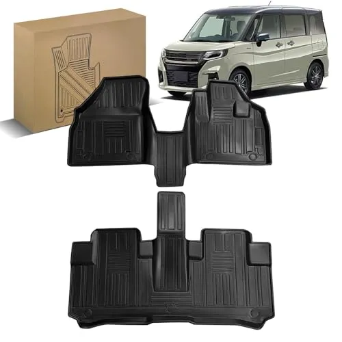 Shvgen|適合スズキ ソリオ/ソリオ バンディットフロアマット1-2列目防水専用設計 H27.8～R2.11 3D立体構造SOLIO BANDIT MA26S MA36S MA46S アクセサリー 縁高 TPE材質 耐摩擦 耐汚 折りたたみ式 取付簡単