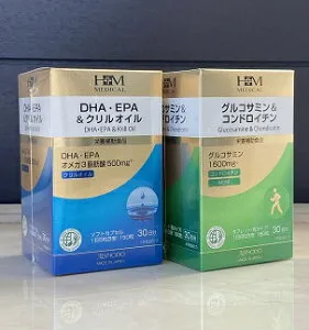 2個セット DHA・EPS＆クリルオイル DHA・EPA＆Krill Oil&グルコサミン＆コンドロイチン Glucosamin & Chondroitin