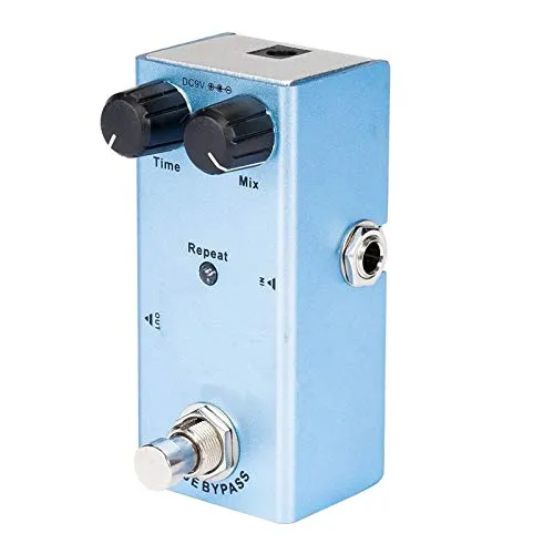 ギターエフェクター 真のバイパスブルーとのUitar Effect Pedal Crunchの歪み