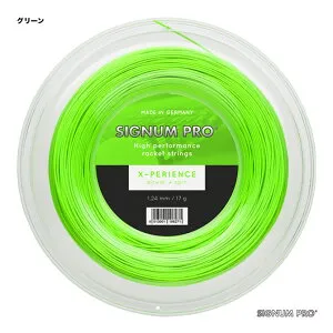 シグナムプロ SIGNUM PRO テニスガット ロール エクスペリエンス（X-PERIENCE） 124 グリーン xperience124